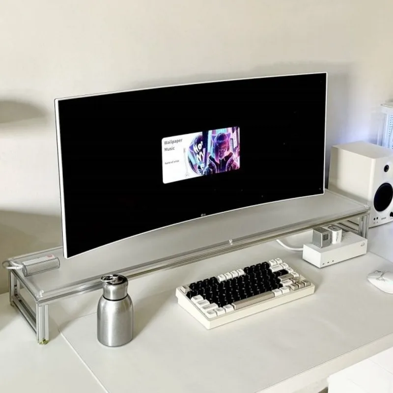 Aluminum Monitor Stand Acrylic - Desk Setup Living Room บทวิจารณ์และราคา