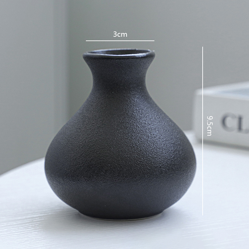 5Pcs Black Ceramic Vase Set Mo - Desk Setup Black บทวิจารณ์และราคา