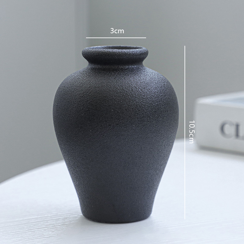 5Pcs Black Ceramic Vase Set Mo - Desk Setup Black บทวิจารณ์และราคา