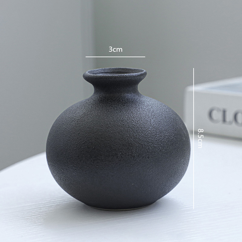 5Pcs Black Ceramic Vase Set Mo - Desk Setup Black บทวิจารณ์และราคา