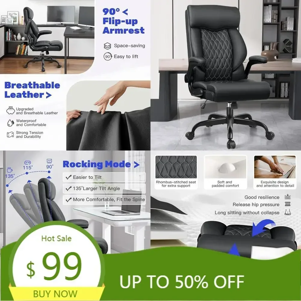 Bestsellerergonomic high-back  - Desk Setup Living Room บทวิจารณ์และราคา