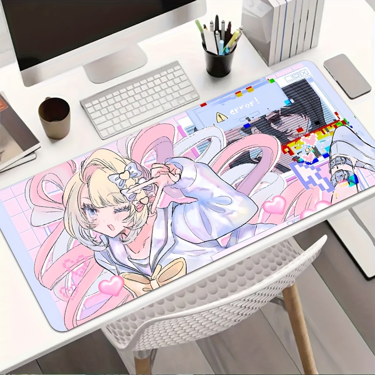 Pink Purple Anime Girl Rubber  - Desk Setup Girl บทวิจารณ์และราคา