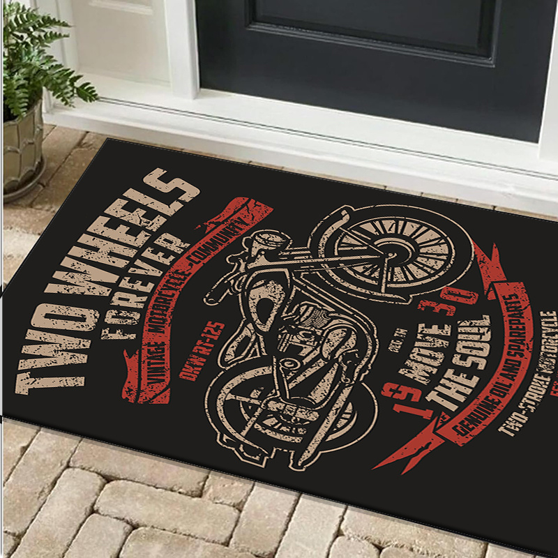 Motorcycle themed desk rug for - Desk Setup Living Room บทวิจารณ์และราคา